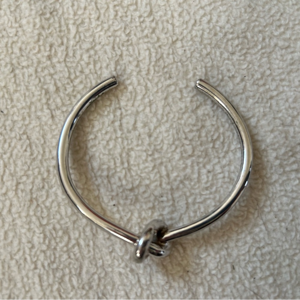 CELINE Silver Knot Bracelet S